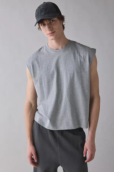 Standard Cloth Luca Cutoff Tee In Grey, Men's At Urban Outfitters In Gray