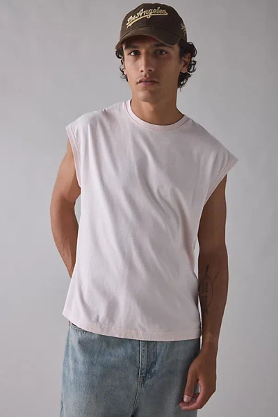 Standard Cloth Luca Cutoff Tee In Pink, Men's At Urban Outfitters