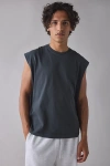 Standard Cloth Luca Cutoff Tee In Washed Black, Men's At Urban Outfitters