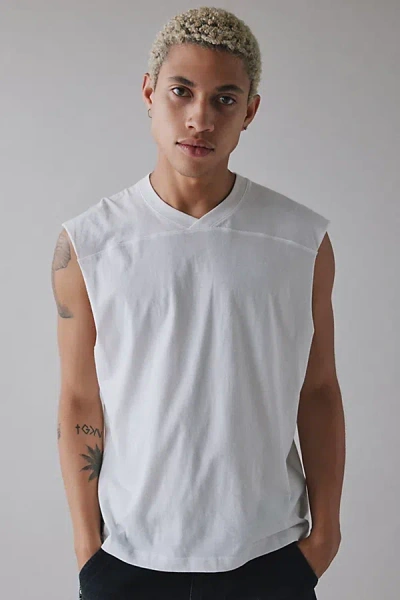 Standard Cloth Marco Muscle Tee In White, Men's At Urban Outfitters