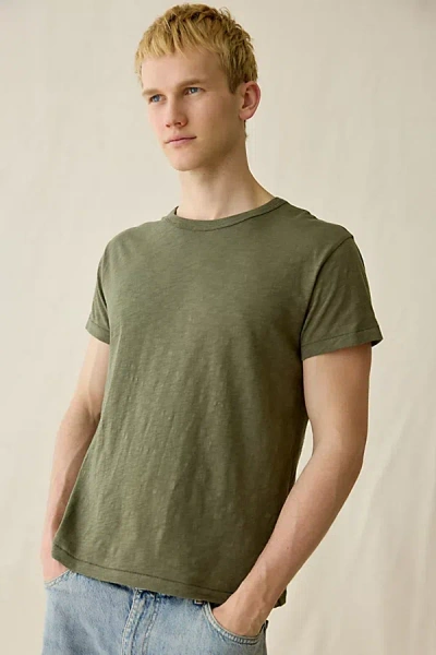 Standard Cloth Paco Slum Slub Cotton Tee In Green, Men's At Urban Outfitters