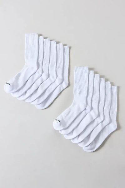 Standard Cloth Performance Crew Sock 6-pack In White, Men's At Urban Outfitters