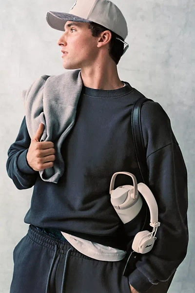 Standard Cloth Pregame Crew Neck Sweatshirt In Washed Black, Men's At Urban Outfitters In Blue
