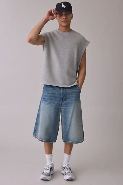 Standard Cloth Pregame Pump Cover Sleeveless Sweatshirt In Grey, Men's At Urban Outfitters In Gray