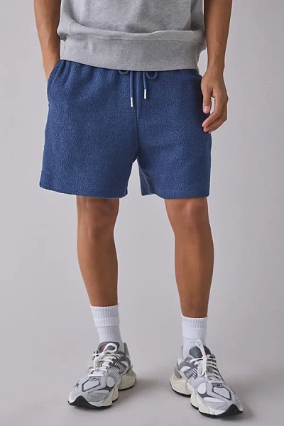 Standard Cloth Pregame Reverse Terry Short In Navy, Men's At Urban Outfitters In Blue