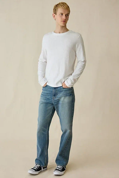 Standard Cloth Slub Long Sleeve Tee In Ivory, Men's At Urban Outfitters In White