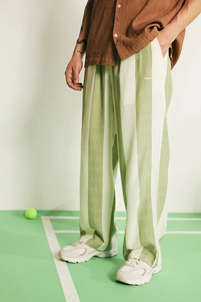 Standard Cloth Striped Resort Pant In Green Stripe, Men's At Urban Outfitters