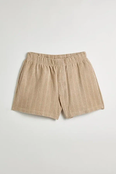 Standard Cloth Striped Terry Short In Rose, Men's At Urban Outfitters