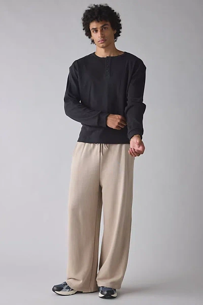 Standard Cloth Toro Henley Long Sleeve Tee In Black, Men's At Urban Outfitters