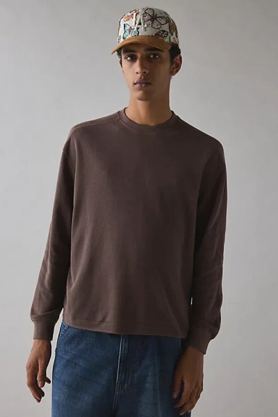 Standard Cloth Toro Thermal Long Sleeve Tee In Brown, Men's At Urban Outfitters