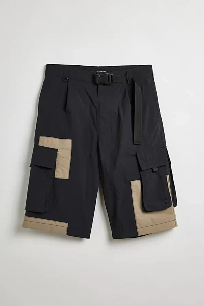 Standard Cloth Utility Bermuda Short In Jet Black/greige, Men's At Urban Outfitters