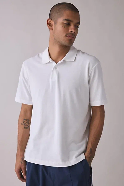 Standard Cloth Washed Polo Tee In White, Men's At Urban Outfitters