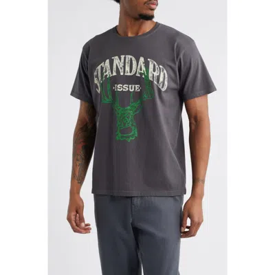 Standard Issue Buck Graphic T-shirt In Black