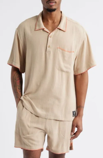 Standard Issue California Blanket Stitch Oversize Polo