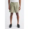 Standard Issue Camp Pleated Shorts In Gray