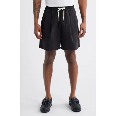 Standard Issue Camp Pleated Shorts In Black