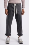 Standard Issue Cotton Oxford Cloth Drawstring Slacker Pants In Charcoal