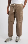 Standard Issue Pd Drawstring Cargo Pants In Suede