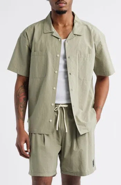 Standard Issue Relaxed Fit Camp Shirt In Gray