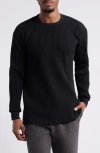 Standard Issue Thermal Knit Long Sleeve T-shirt In Black