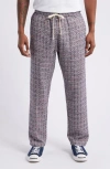Standard Issue Tweed Drawstring Slacker Pants In Navy