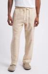 Standard Issue Tweed Drawstring Slacker Pants In Sand