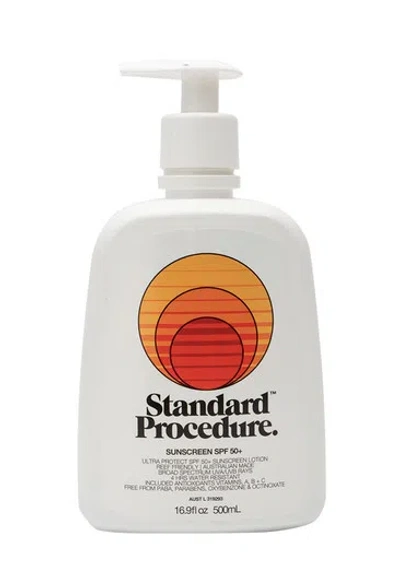 Standard Procedure Spf50+ Sunscreen Bottle 500ml In White