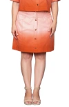 Standards & Practices Dip Dye Denim Skirt In Coral