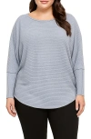 Standards & Practices Dolman Sleeve Rib Top In Blue