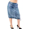 Standards & Practices Drawstring Hem Tencel®lyocell Skirt In Blue