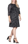 Standards & Practices Printed Shift Dress In Black