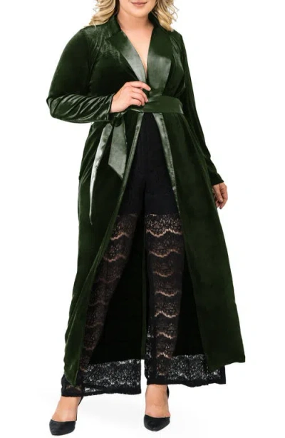 Standards & Practices Freya Wrap Coat Dress In Green
