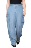 STANDARDS & PRACTICES HIGH WAIST CHAMBRAY CARGO PANTS