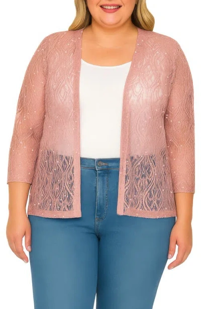 Standards & Practices Lace & Sequin Jacket In Pink