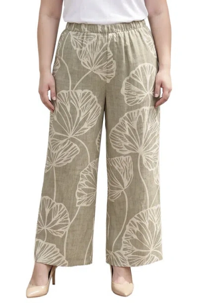 Standards & Practices Leaf Print Pants In Green