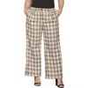 Standards & Practices Plus Size Plaid Wide Leg Pants In Plaid