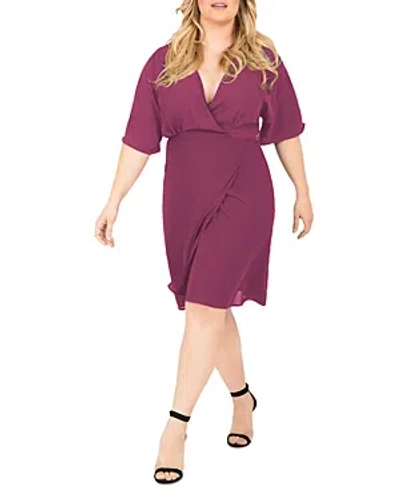 STANDARDS & PRACTICES STANDARDS & PRACTICES PLUS CANDICE FLORAL PRINT WRAP DRESS