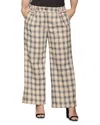 Standards & Practices Plus Size Plaid Wide Leg Pants In Plaid