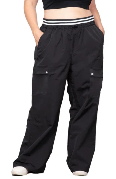 Standards & Practices Wide Leg Cargo Pants In Black