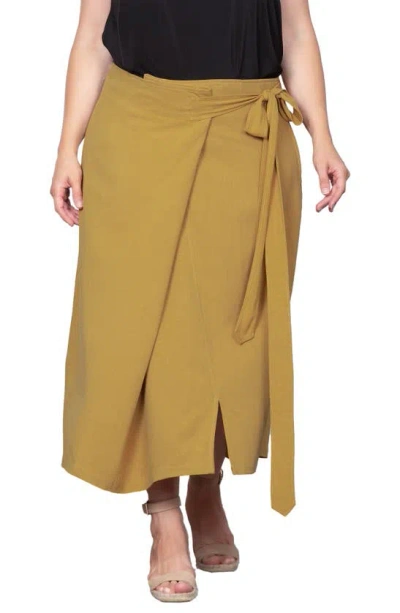 Standards & Practices Wrap Maxi Skirt In Brown