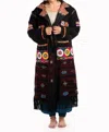 Standawt Hand-embroidered Patches Merino Wool Coat In Black/ Pink In Black