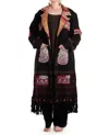 Standawt Merino Wool Coat In Black/pink/orange In Black