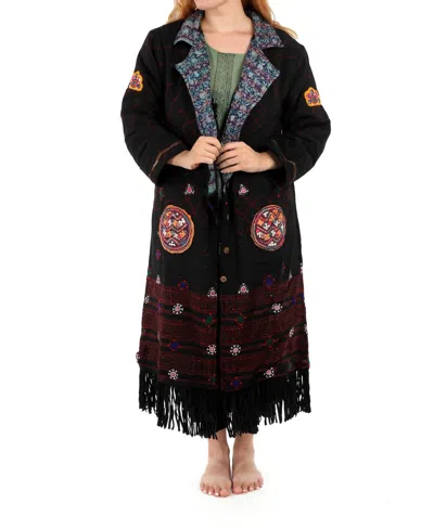 Standawt Merino Wool Coat In Black