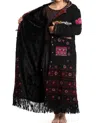 Standawt Merino Wool Coat In Black/purple In Black