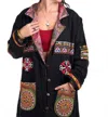 Standawt Merino Wool Coat In Black/violet In Black