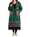 Standawt Merino Wool Coat In Green In Green