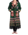 Standawt Merino Wool Coat In Green/orange In Green