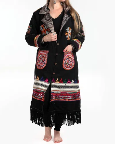 Standawt Merino Wool Coat In Multicolor