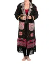Standawt Rare Merino Wool Coat In Black/pink In Black