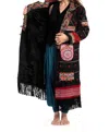 Standawt Rare Merino Wool Coat In Black/red/green In Multi
